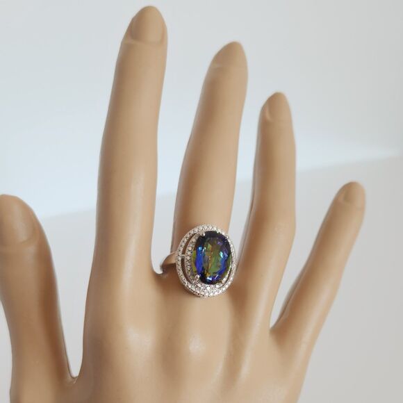 Mystic Gemstone Ring 6.2 Carats Size 8 - Picture 9 of 9
